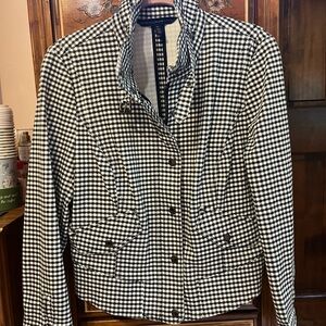 WHBM black and white check jacket